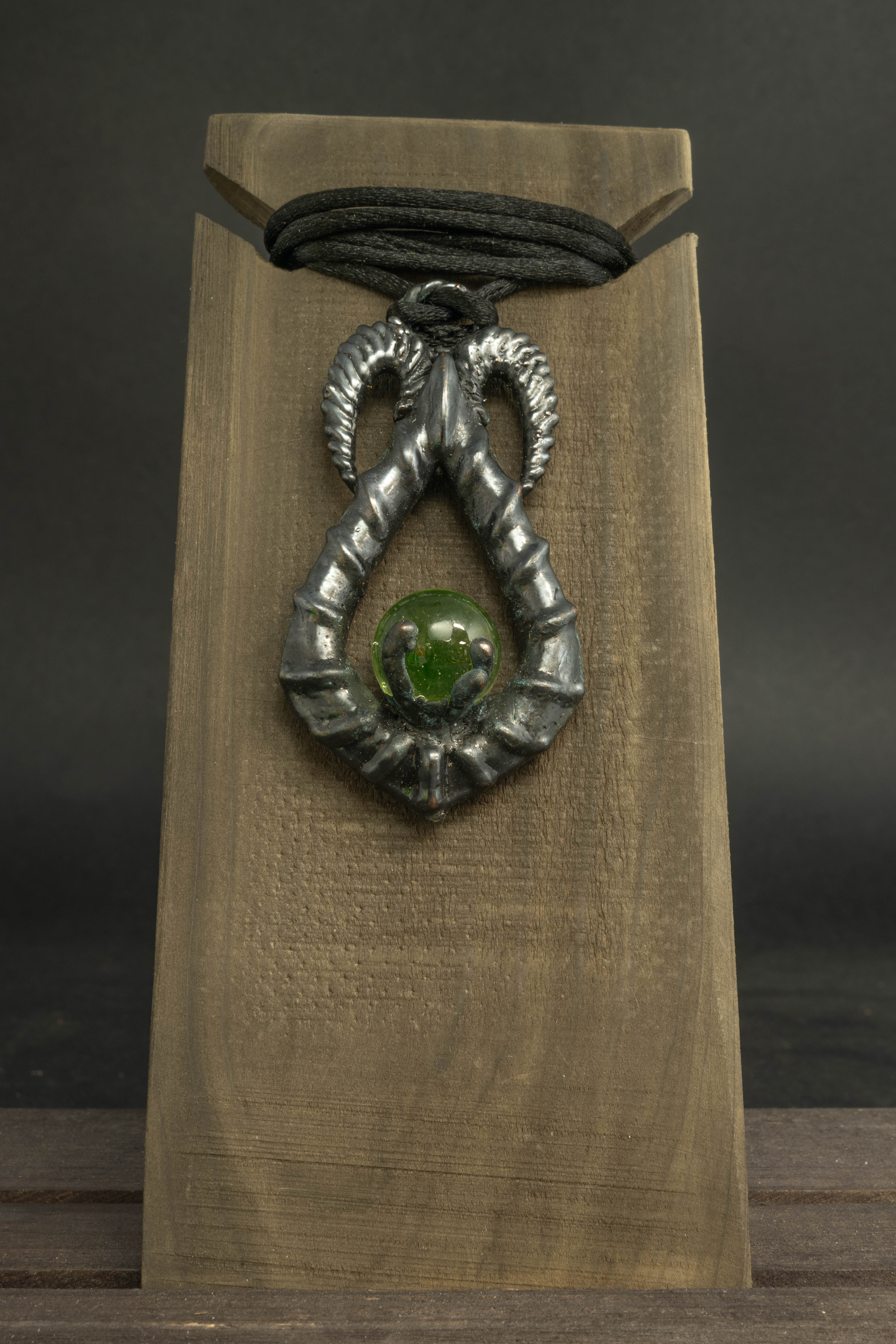 Serpent's Enchanted Glass Pendant