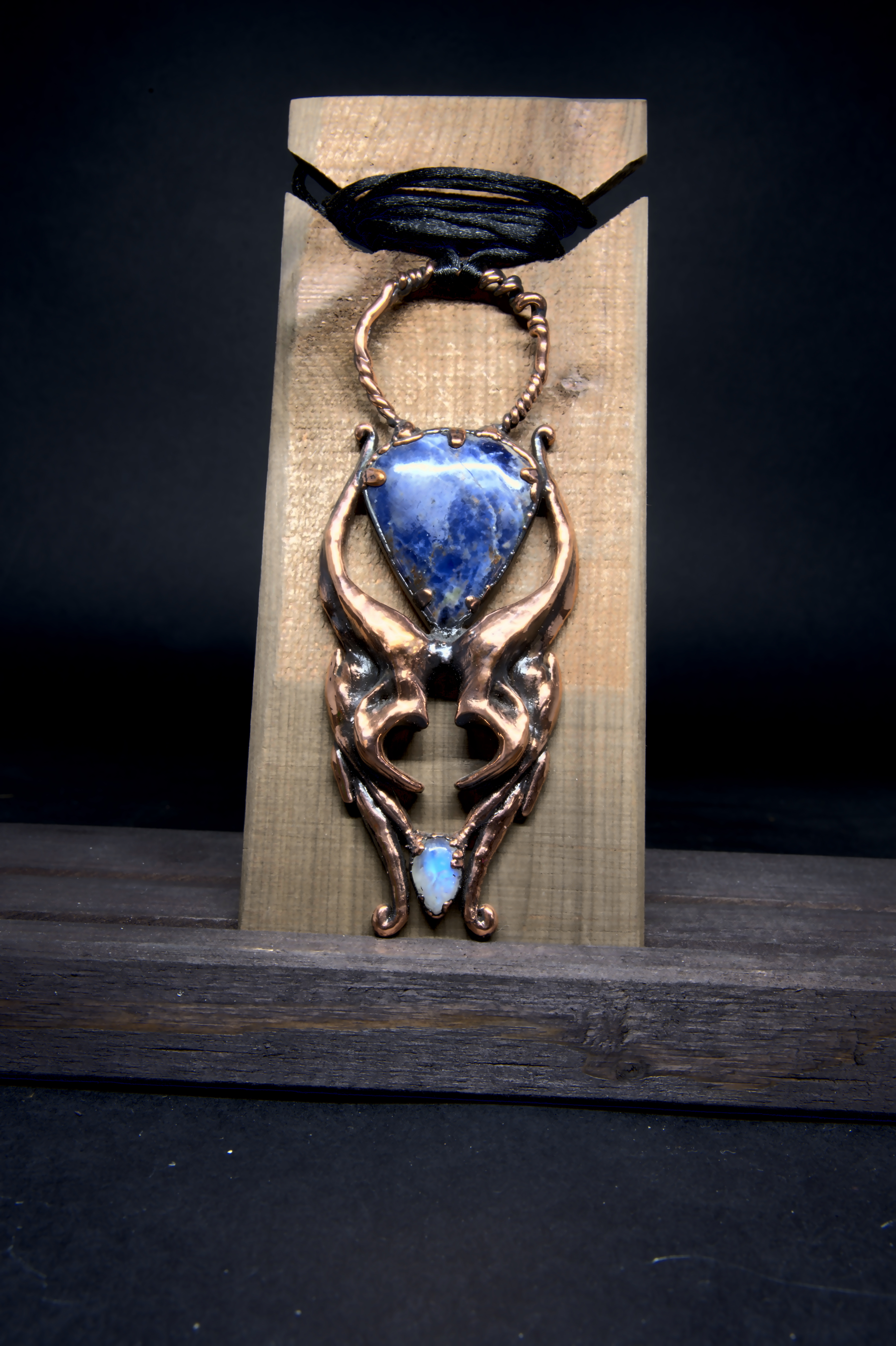 Celestial Blue Dragon Heart Pendant