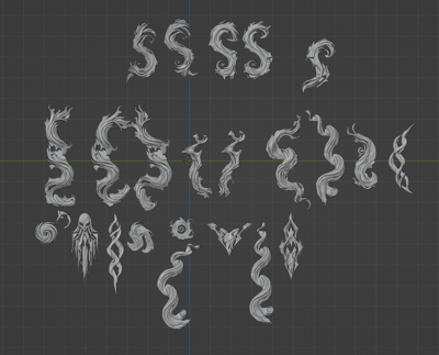 Thorns and skulls Collection. Jewelry Embellishments 3D Printable STLs