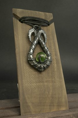 Serpent's Enchanted Glass Pendant