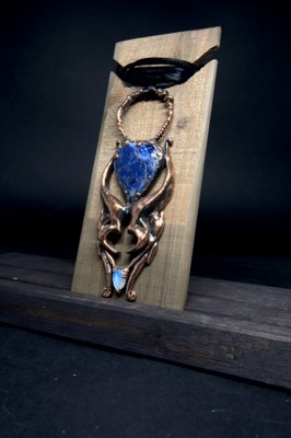 Celestial Blue Dragon Heart Pendant