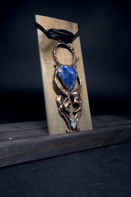 Celestial Blue Dragon Heart Pendant